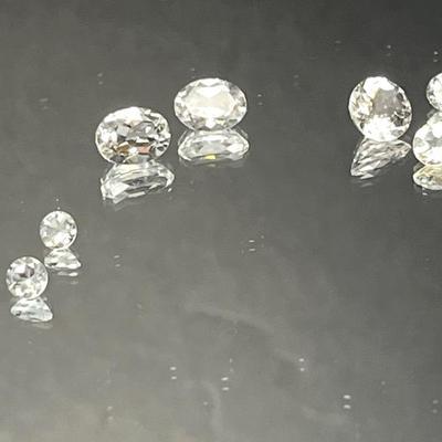 Topaz 12.35 CTTW - Oval Matched Pair and Rounds of Mixed Sizes