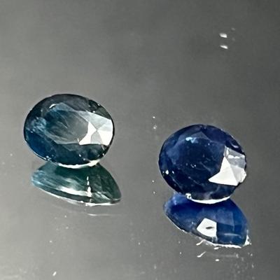 Sapphire Blue and Teal Ovals 8x7mm | 1.85 CT 1.75 CT