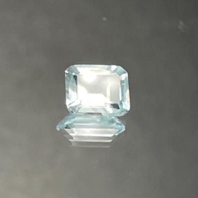 Aquamarine 2.85 CT Emerald Cut 10x8mm - Large - Hint of Tropical Beach Blue