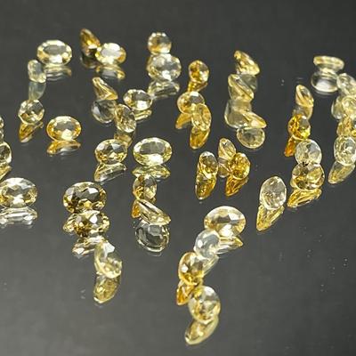 Citrine 39.05 CTTW Oval Parcel 8x6mm - Multiple Matched Pairs - White Wine to Golden Colors