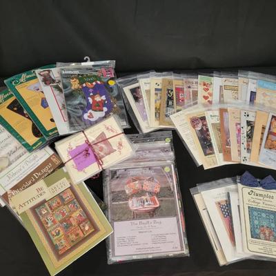 Large Quilt Pattern & Appliqué Pattern Lot | Janlynn, Alma Allen, Black Cat Designs & More