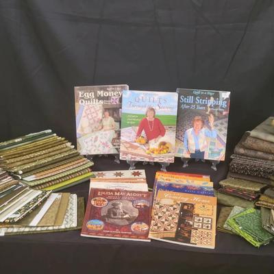 Green & Earth-Tone Quilting Fabrics with Quilt in a Day Books | Fat Quarters & Yardage Lot