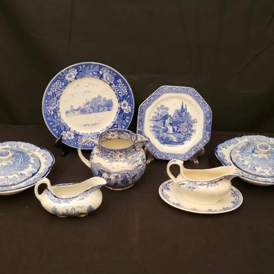 Blue & White Transferware Collection | Staffordshire, Dresden & France’s Native Scenery