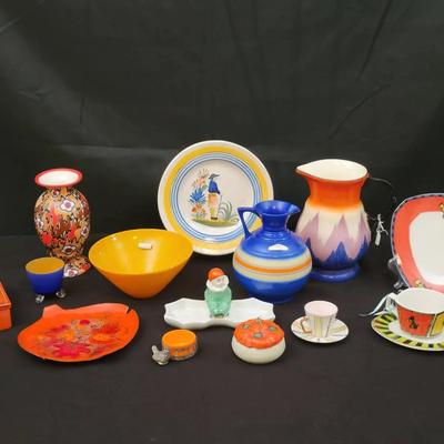 Colorful Modern & Studio Art Pottery Lot | Rosenthal Studio-Line & Quimper France