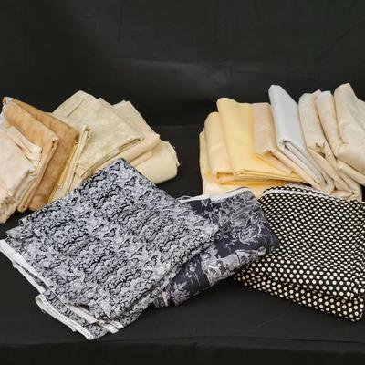 Quilting Fabric Lot | Moda “Birchwood Lane,” Avlyn Black & White Prints & Assorted Neutrals