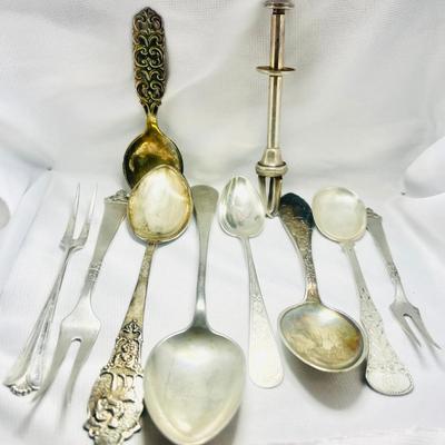 (10) Vintage K. Wikant and Rasmussen 830 Norwegian Sterling Servware