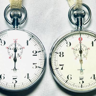 (2) Vintage Jules Racine & Co. Pocket Watches