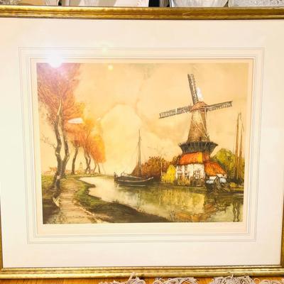 The River in Flanders by Van Santen, Signed, Numbered, No COA