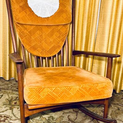 Danish Teak Modern Mid-Century Rocking Chair. 