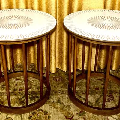 (2) Mid-Century Lamp Tables