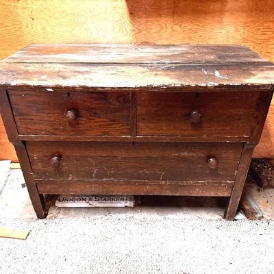 Work Bench Dresser With Contents 