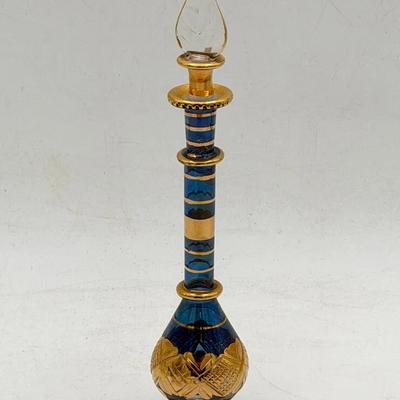 Stickered Egyptian Glass Perfume Bottle