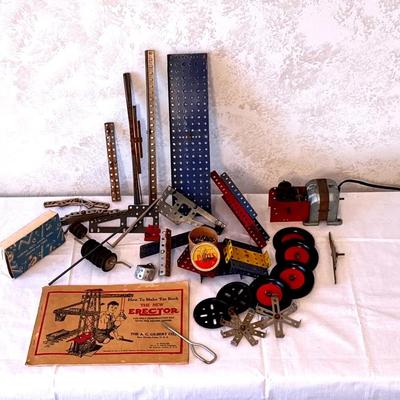 Erector Set Parts With Manual 