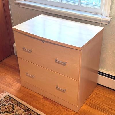 Two Drawer Double Wide - Wooden Filing Cabinet
