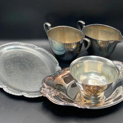 Mixed Metals Silver-Tone Lot featuring W.M. Rogers & International Silver Co.