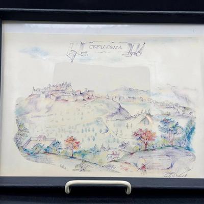 Dodwell Signed Cefalona Watercolor