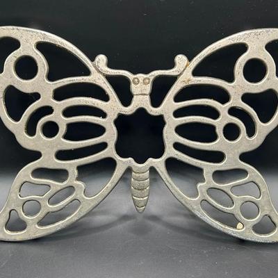 Leonard 10” Silverplate Butterfly Trivet