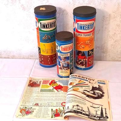 (3) Tinkertoy Tubes With A Booklet 