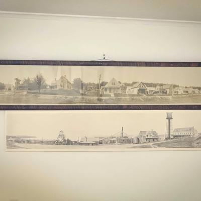 (2) Large Panoramic Photos of Scenes in Maine