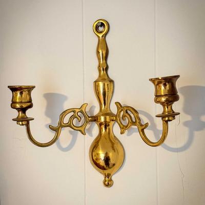 (2) Brass Wall Sconces