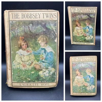 (3) Antique Bobbsey Twins Hardback Books Copyright 1904-1907 — First in Series!