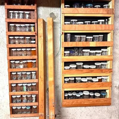 Two Shelves Of Sorted Hardware 