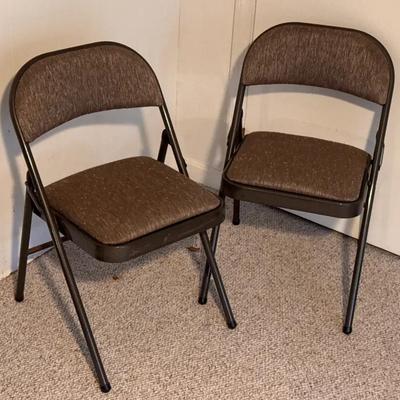 (2) Cushioned Foldable Chairs 