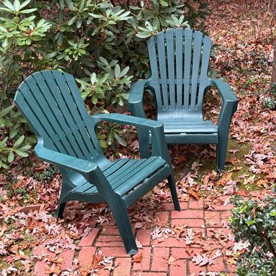 (2) Plastic Adirondack Chairs 