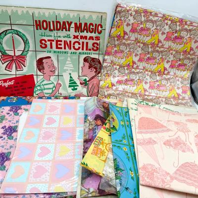 Vintage Gift Wrap Lot