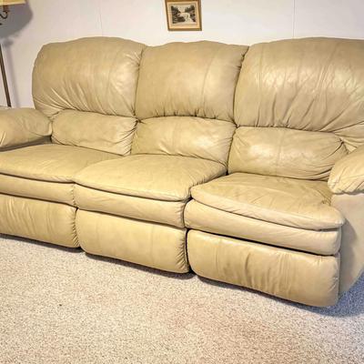 Comfortable Leather Reclining Sofa