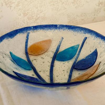 Large Art Glass Bowl