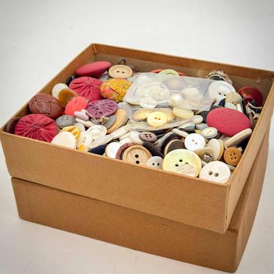 Box of Antique Buttons