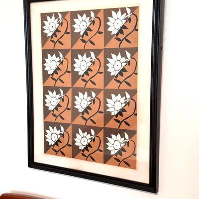 Retro Floral Wall Art 