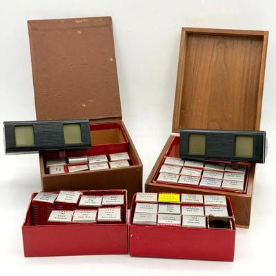 (2) Tru-Vue 3D Viewers with Film Strip Collection & Cases