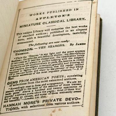 circa 1848–1852 Poems of Friendship — Appleton’s Miniature Classical Library