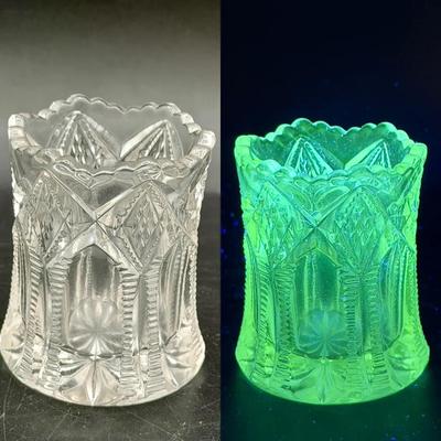 EAPG Toothpick Holder Ladders & Diamonds