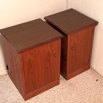 (2) Wooden Storage Cabinets 