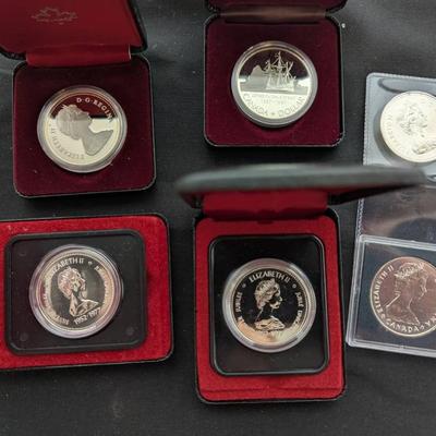 6 Silver Canada $1 Coins