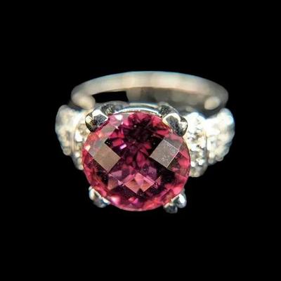 18K White Gold Tourmaline & Diamond Ring, NAGL #1204670