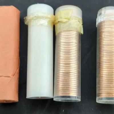 1972-D, 1967-P, 74-S, & 75-P BU Red Original Lincoln Cent Rolls