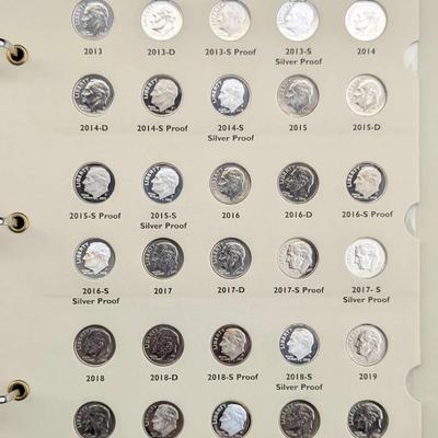 2013-2019 Proof & Uncirculated Set of Roosevelt Dimes with 7 Silver Proof Dimes