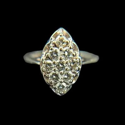 14K White Gold Diamond Ring, NAGL #1207637