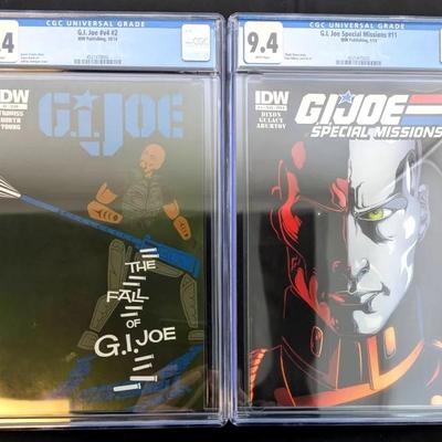 2 G.I. Joe, 9.4 Graded Comics