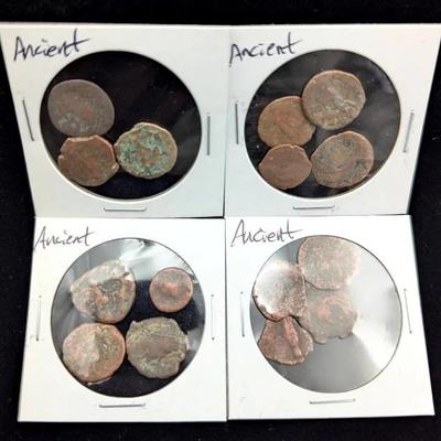 15 Ancient Copper Coins 