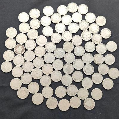 80 Liberty "V" Nickels