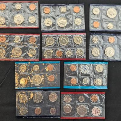 10 US Mint P&D Coins in Sealed Packaging, Uncirculated