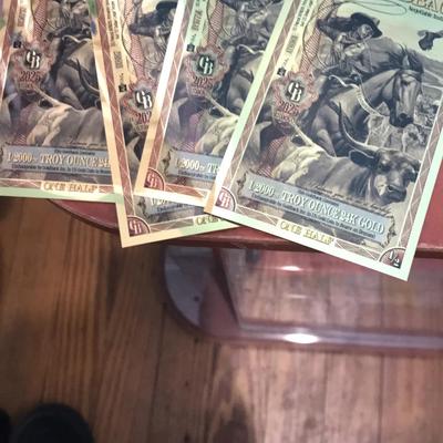 Oklahoma Gold Backs (4) Each