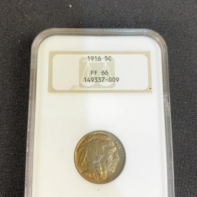 1916 Buffalo Nickel Proof Coin PF66 (book Value $4500)