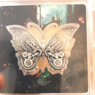 Steampunk Mech Butterfly (2) Ounces Of Fine Silver