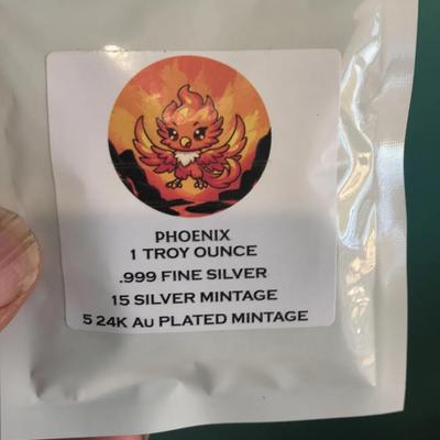 Phoenix (1) Ounce .999 Fine Silver Round